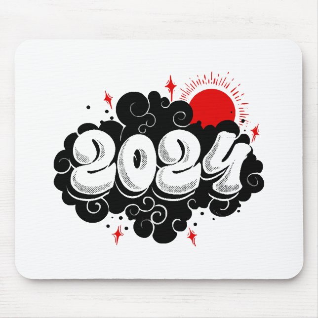 happy new year mouse mat (Front)