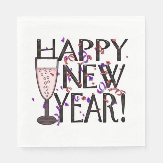 Happy New Year Napkin (Front)