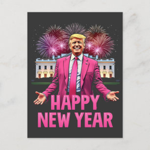 Happy New Year New Eve Trump Inauguration Day Xmas Postcard
