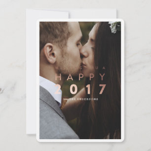 Happy New Year!   New Year Gold Holiday Photo Card