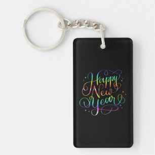 Happy New Year New Year's Eve Party Countdown Key Ring