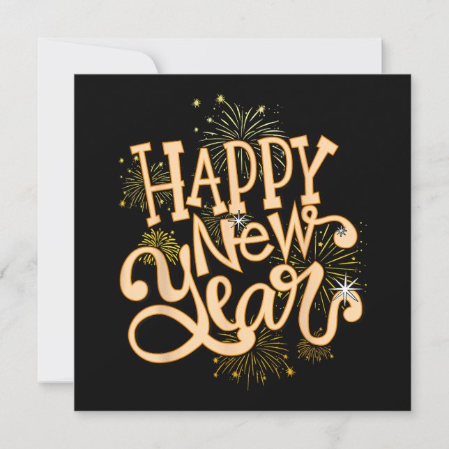 Happy New Year New Years Eve Party Women Men Famil Save The Date (Front)