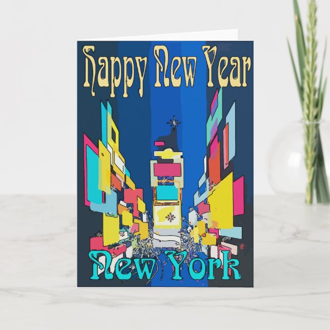 Happy New Year  New York Holiday Card (Front)