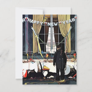  Happy New Year - Norman Rockwell Holiday Card