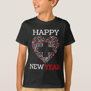 Happy New Year Nurse Heart 2023 Funny Nursing Prac T-Shirt