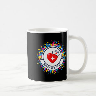 Happy New Year Nurse Shirt Cute Nk Heartbeat Medic Coffee Mug