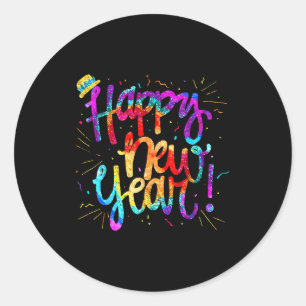 Happy New Year Nye Party 2025 Funny New Years Eve Classic Round Sticker