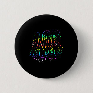 Happy New Year Nye Years Eve Family Party Countdow 6 Cm Round Badge