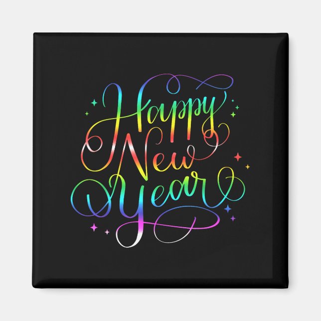 Happy New Year Nye Years Eve Family Party Countdow Magnet (Front)