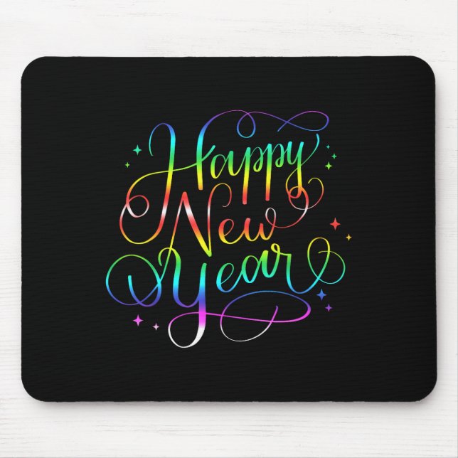 Happy New Year Nye Years Eve Family Party Countdow Mouse Mat (Front)
