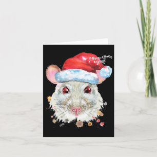 Happy New Year Of The Rat - Pajama Rat Shirt Card