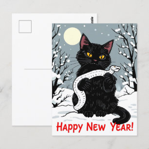 Happy New Year of the Snake Postcard