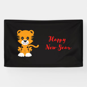 Happy New Year of the Tiger 2022 Banner