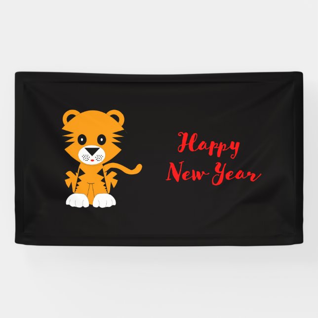 Happy New Year of the Tiger 2022 Banner (Horizontal)
