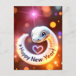 Happy New Year of the Wood Snake Holiday Postcard