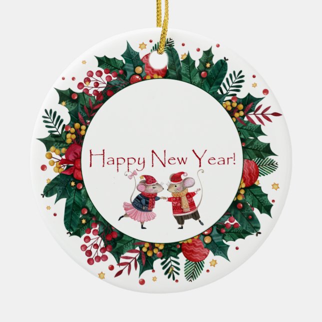 Happy New Year Ornament (Front)