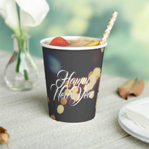 Happy New Year Paper Cups