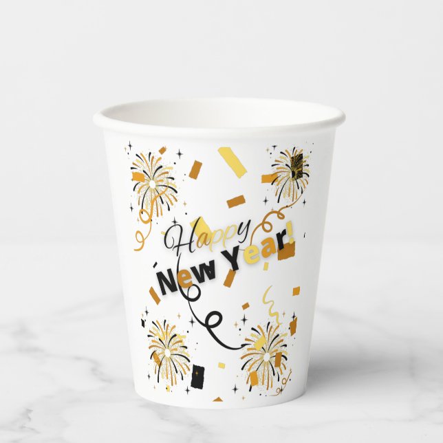 Happy New Year Paper Cups (Front)