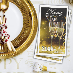 Happy New Year Paper Guest Towels Napkin