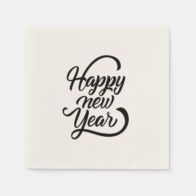 happy new year Paper Napkin (Front)