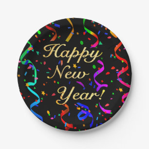 "Happy New Year!" Paper Plate