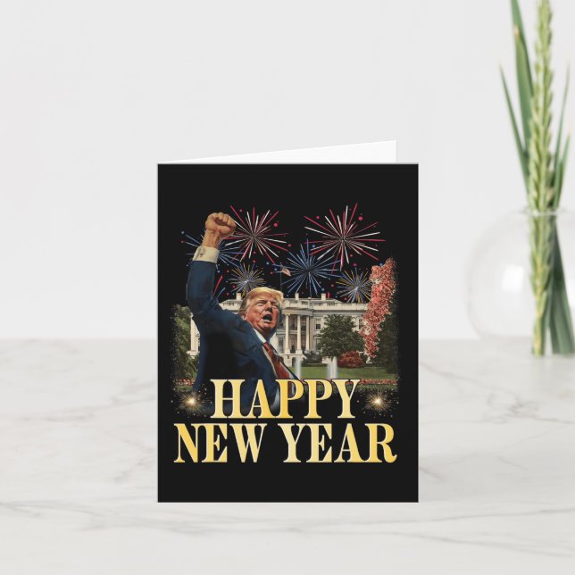 Happy New Year Party 2025 Trump 2024 Take America  Card (Front)
