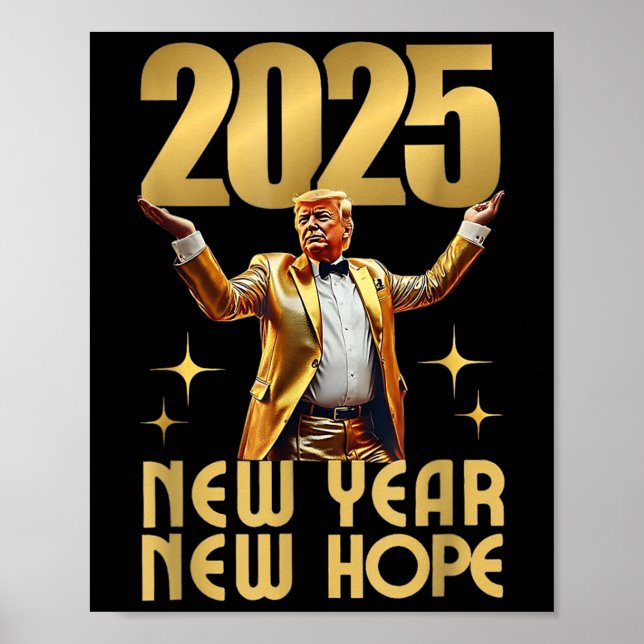Happy New Year Party 2025 Trump 2025 New Year New  Poster (Front)