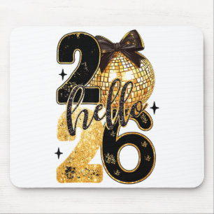 Happy New Year Party 2026 Ballon Family Matching M Mouse Mat