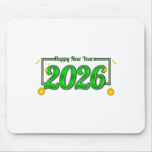 Happy New Year Party 2026 Ballon Family Matching M Mouse Mat