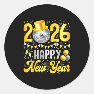 Happy New Year Party 2026 Balloon Family Matching  Classic Round Sticker