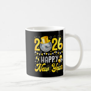 Happy New Year Party 2026 Balloon Family Matching Coffee Mug