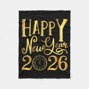 Happy New Year Party 2026 Family Matching  Fleece Blanket
