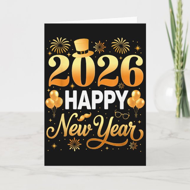 Happy New Year Party 2026 Family Matching Men Wome Card (Front)