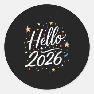 Happy New Year Party 2026 Family Matching Men Wome Classic Round Sticker
