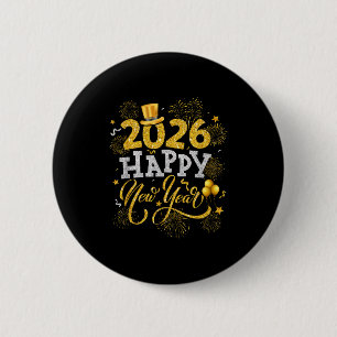 Happy New Year Party 2026 Fireworks Family Matchin 6 Cm Round Badge