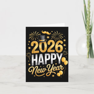 Happy New Year Party 2026 Fireworks Family Matchin Card