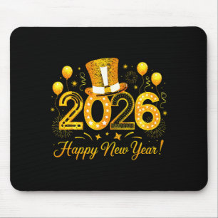 Happy New Year Party 2026 Fireworks Family Matchin Mouse Mat