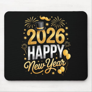 Happy New Year Party 2026 Fireworks Family Matchin Mouse Mat