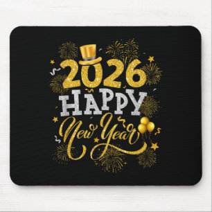 Happy New Year Party 2026 Fireworks Family Matchin Mouse Mat