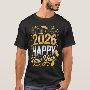 Happy New Year Party 2026 Fireworks Family Matchin T-Shirt