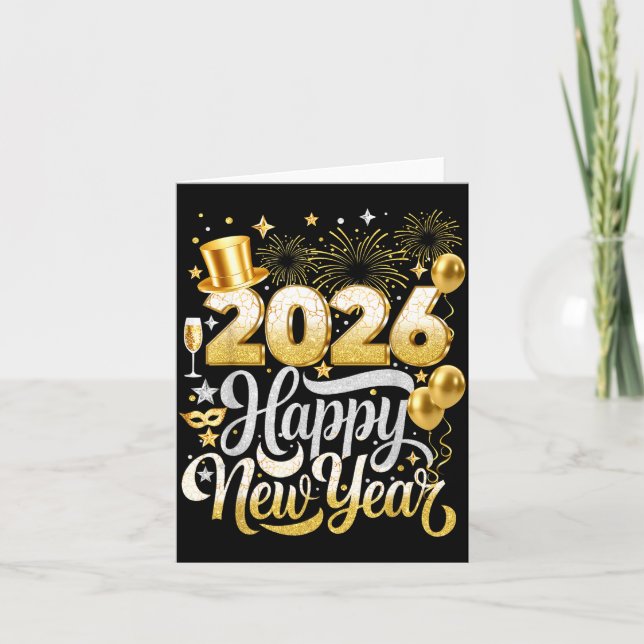 Happy New Year Party 2026 Nye Funny Family Matchin Card (Front)