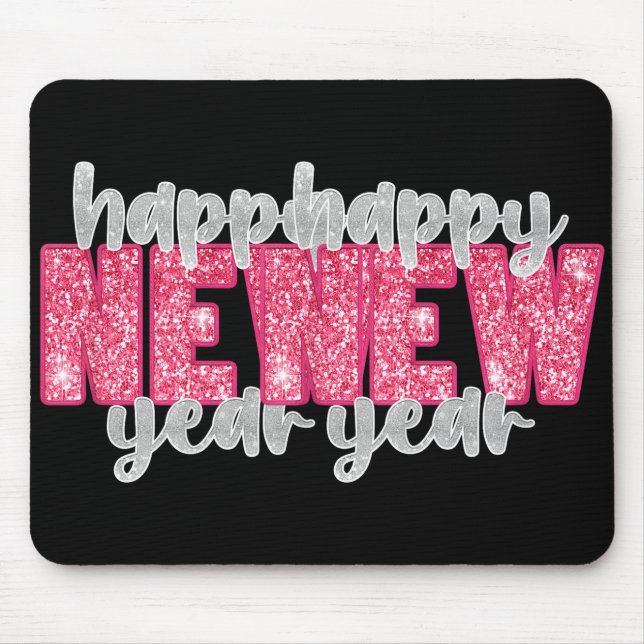 Happy New Year Party 2026 Nye Funny Family Matchin Mouse Mat (Front)