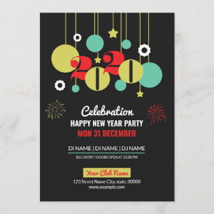 Happy New Year Party Invitation Flyer