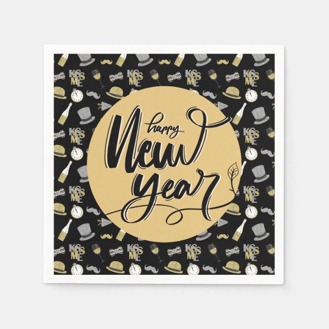 Happy New Year Party Napkin (Front)