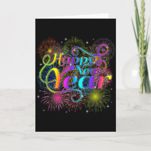 Happy New Year Party New Years Eve 2026 Fireworks  Card