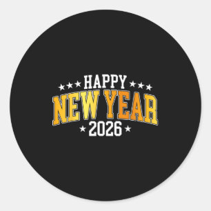 Happy New Year Party New Years Eve 2026 Fireworks Classic Round Sticker