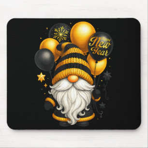 Happy New Year Party New Years Eve 2026 Gnome Love Mouse Mat