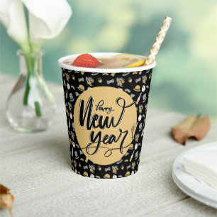 Happy New Year Party Paper Plate Cups