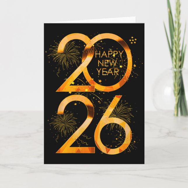 Happy New Year Party Supplies 2026 Family Matching Card (Front)
