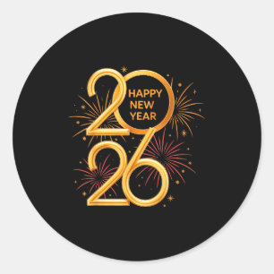 Happy New Year Party Supplies 2026 Family Matching Classic Round Sticker